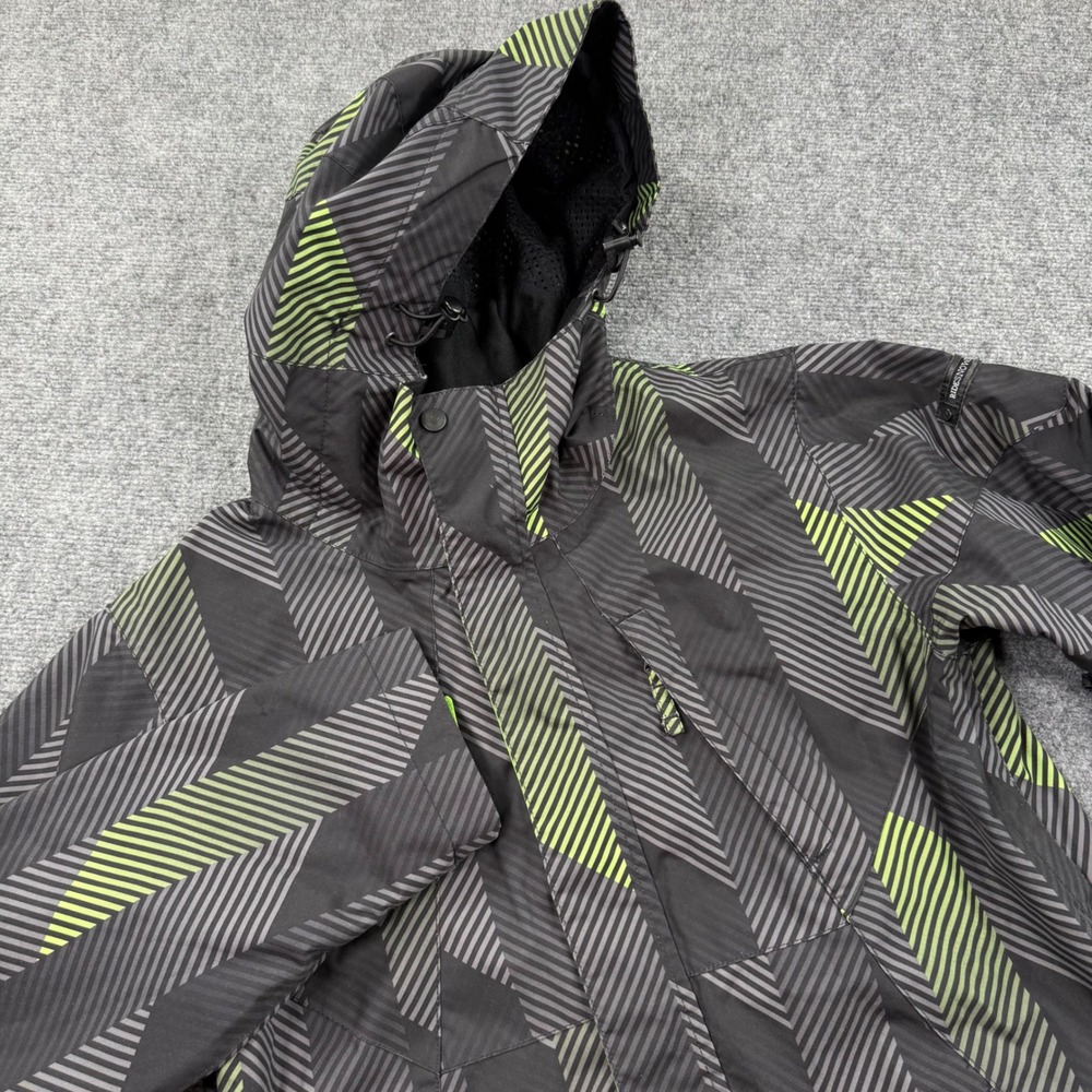 Ride Snowboards Jacket Small Black Geometric Hooded Snowboard‎ Shell Mens